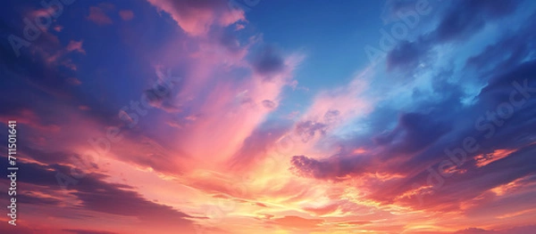 Fototapeta AI-generated, dramatic sunset