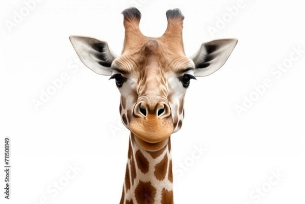 Obraz Giraffe isolated on a white background