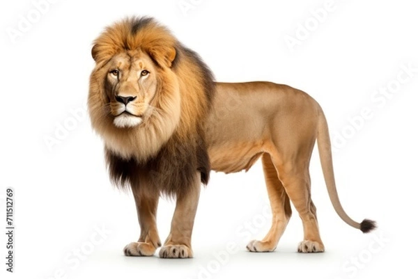 Obraz Lion isolated on a white background
