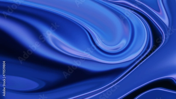 Obraz Abstract Blue Satin Wave Background