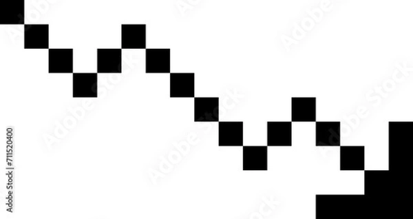 Fototapeta pixel arrow retro