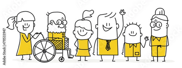 Obraz Big happy family.