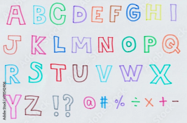 Fototapeta 手書きの英字素材