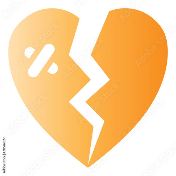 Fototapeta Broken Icon, gradien style icon vector illustration, Suitable for website, mobile app, print, presentation, infographic and any other project.