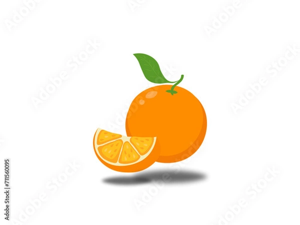 Obraz orange fruit with leaves