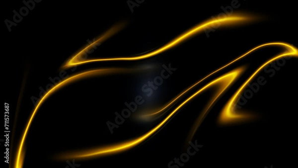 Obraz Abstract Black Yellow Light Background