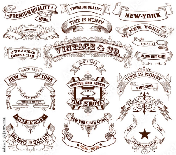 Obraz 23 Labels and banners. Vector