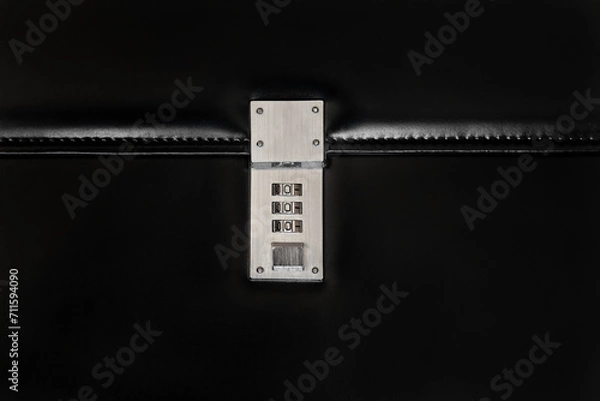 Fototapeta Briefcase with combination lock