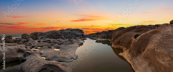 Fototapeta Sampanbok Ubon Ratchathani Grand Canyon in Thailand, 3000 Boke nature of rock is unseen in Thailand landscape.