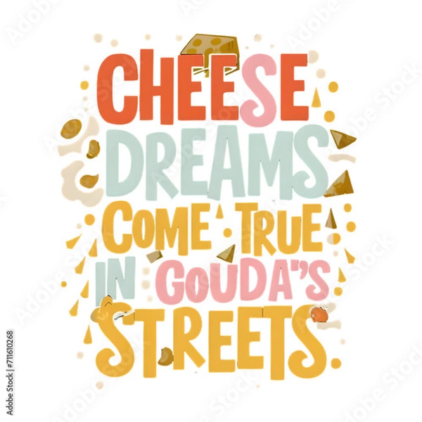 Obraz Cheese dreams come true in Gouda's streets