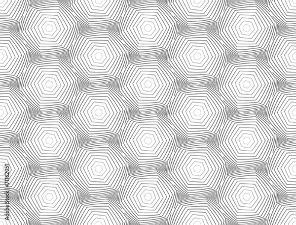 Fototapeta Design seamless monochrome hexagon geometric pattern