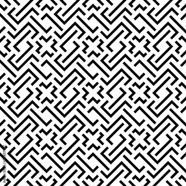 Fototapeta Seamless models. Modern stylish texture. Monochrome, simple. Vector.