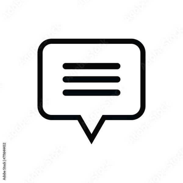 Obraz Chat message bubble vector icon, communication icon