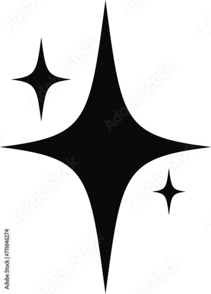 Obraz Black star burst, flare effect sparkle twinkle