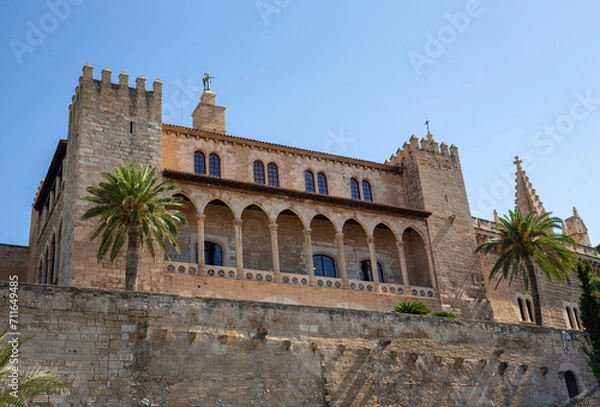 Fototapeta  Palacio Almudaina located in Majorca (Mallorca), Spain (España)