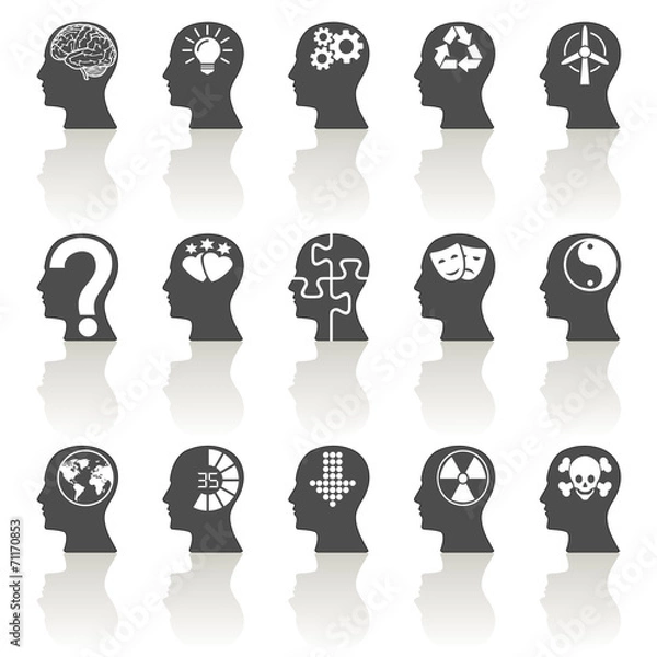 Obraz Thinking Heads Icons