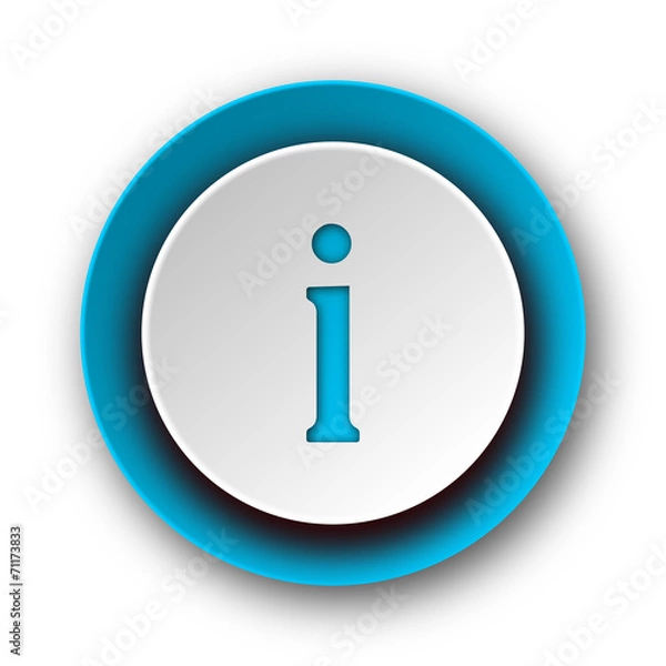 Obraz information blue modern web icon on white background