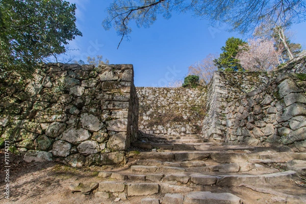 Fototapeta 備中松山城の大手門跡