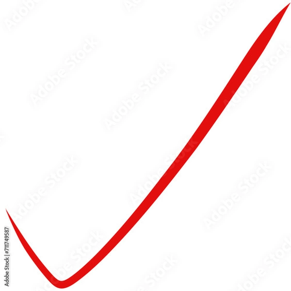 Fototapeta red check mark