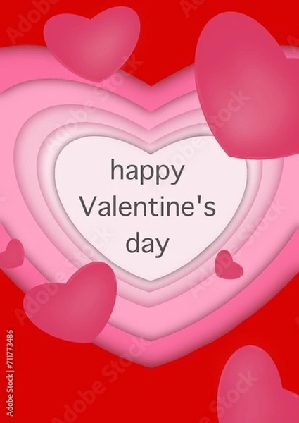 Fototapeta valentines background.
Greeting card Happy Valentine's Day.