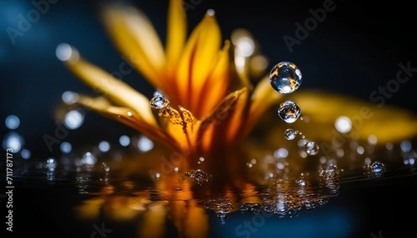 Obraz water drop blurry