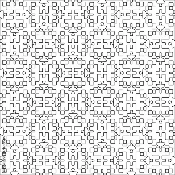 Fototapeta Abstract patterns.Abstract forms from lines. Vector graphics for design, prints, decoration, cover, textile, digital wallpaper, web background, wrapping paper, clothing, fabric, packaging, cards.