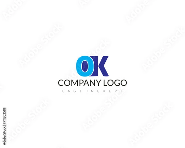Obraz Ok logo dummy template design