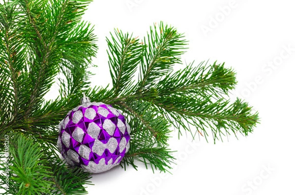 Obraz Яркий шарик на елке