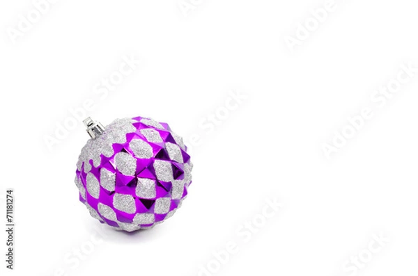 Obraz Новогодний шар на белом фоне