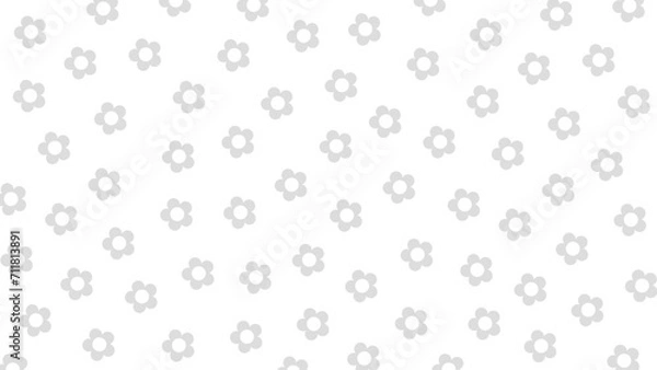 Fototapeta Seamless background with grey flowers