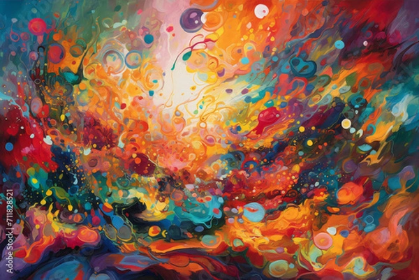 Fototapeta abstract background with splashes