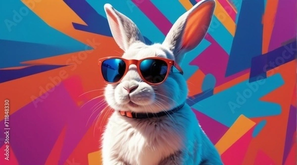 Obraz rabbit with a bow