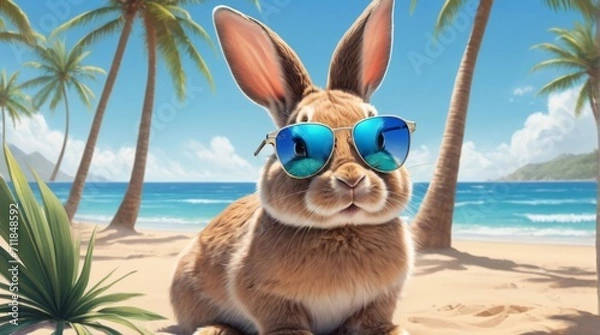 Obraz bunny on the beach