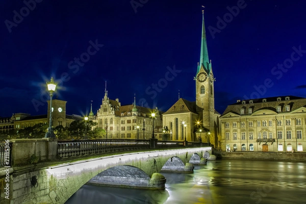 Obraz Ночной Цюрих