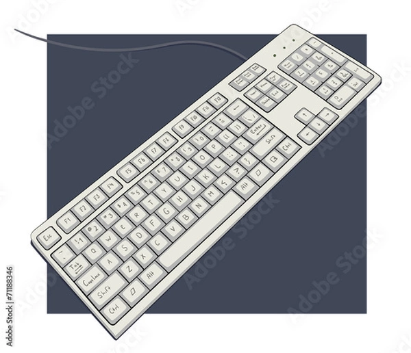 Fototapeta keyboard with characters