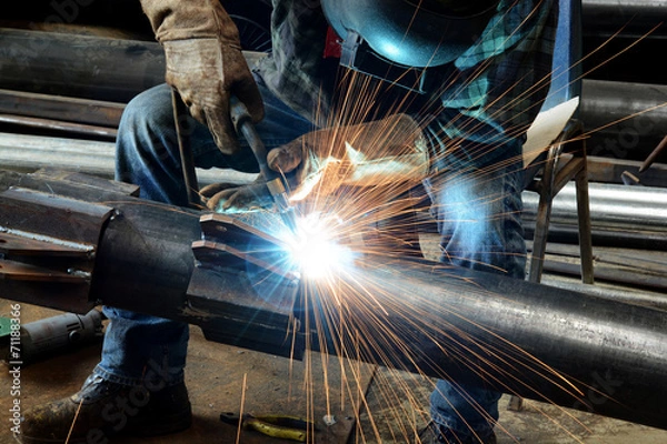 Obraz Spawacz przy pracy
