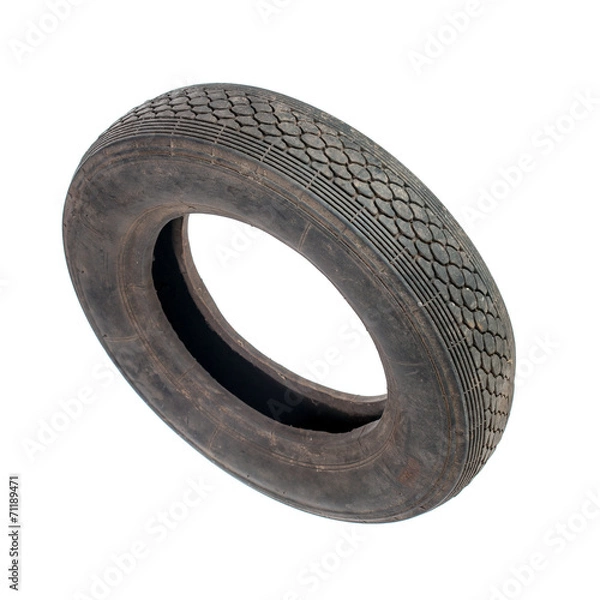 Obraz Small tire over white