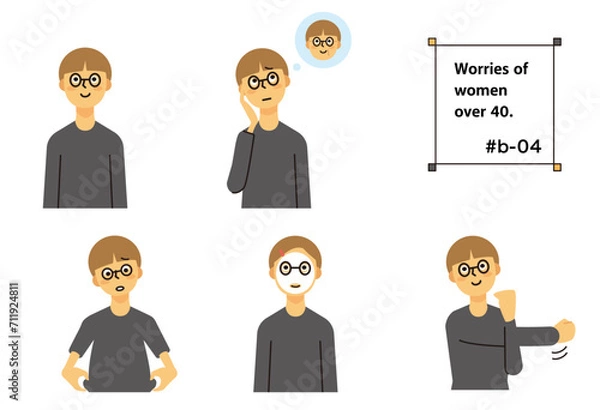 Obraz 主婦　女性　ミドル　悩み　美容　ショートヘア