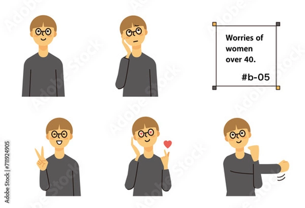 Obraz 主婦　女性　ミドル　ショートヘア