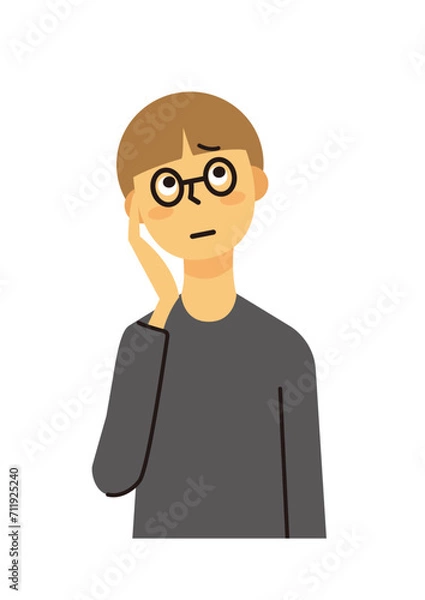 Obraz 主婦　女性　ミドル　悩み　ショートヘア