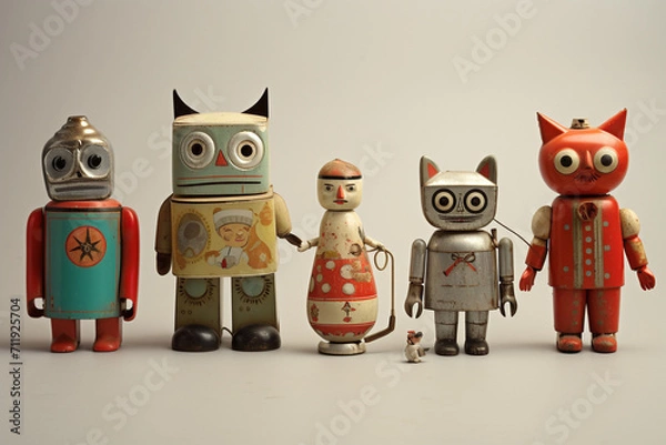 Obraz Vintage Wind-up Toys