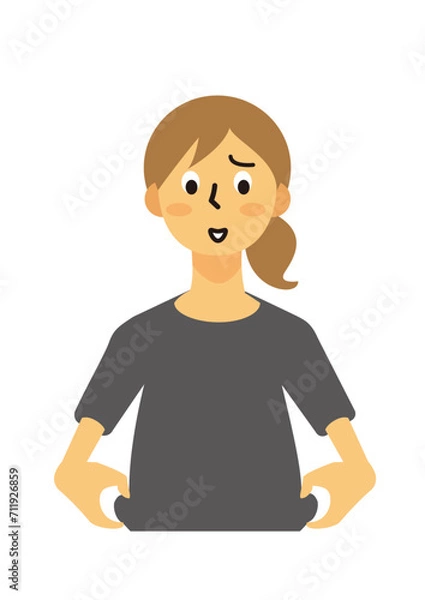 Obraz 主婦　女性　ミドル　悩み　体型　ロングヘア