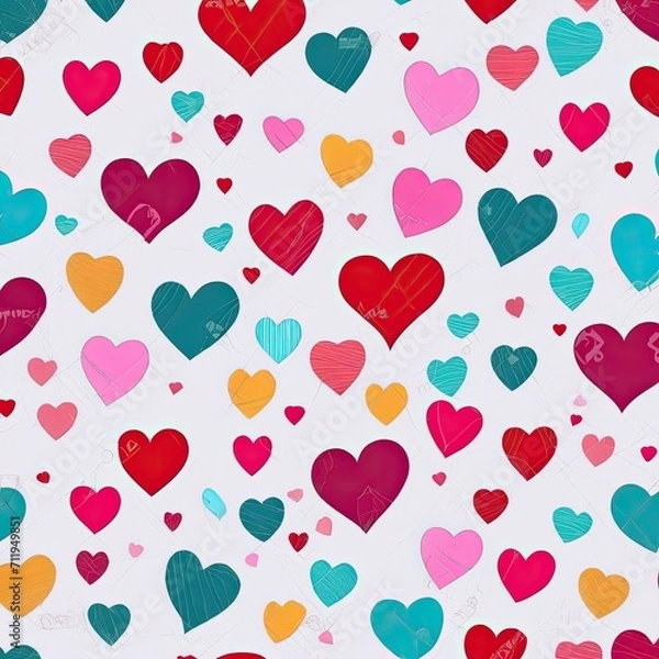 Fototapeta background with hearts, valentine seamless pattern, Valentine icon set, big love icon, icon set valentine, valentine day concept or background valentine, valentine pattrent, valentine wallpaper