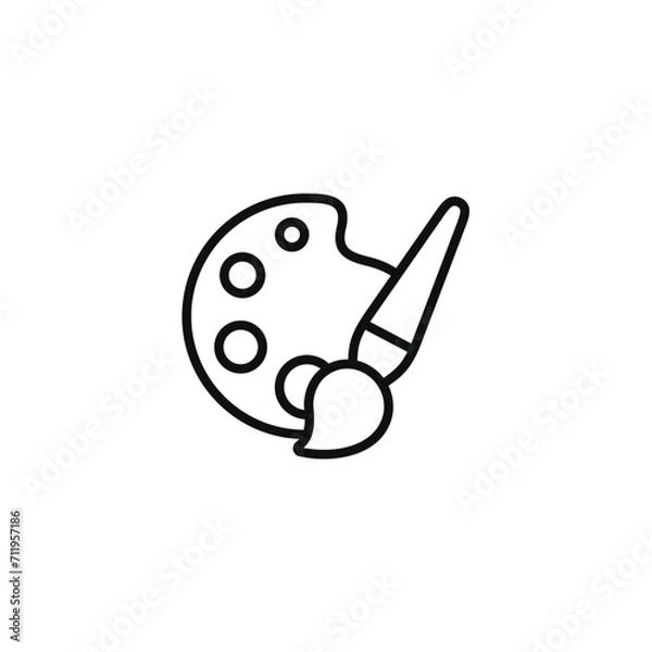 Fototapeta Palette line icon isolated on transparent background