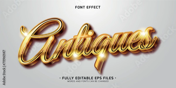 Obraz bold and realistic gold text effect