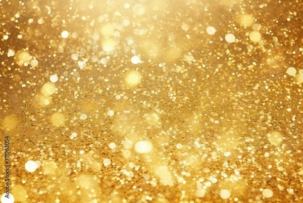 Fototapeta Diffuse background of golden particles
