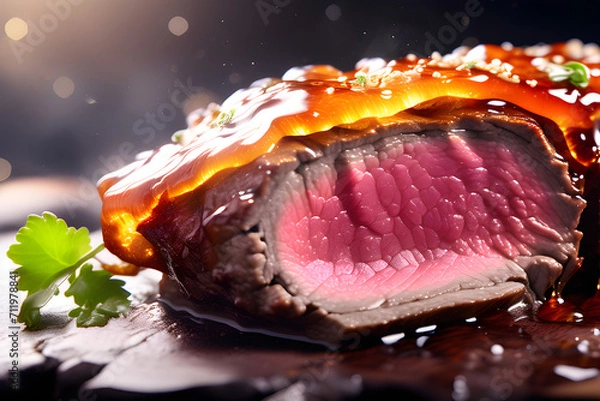 Fototapeta Beef Wellington. Generative AI.