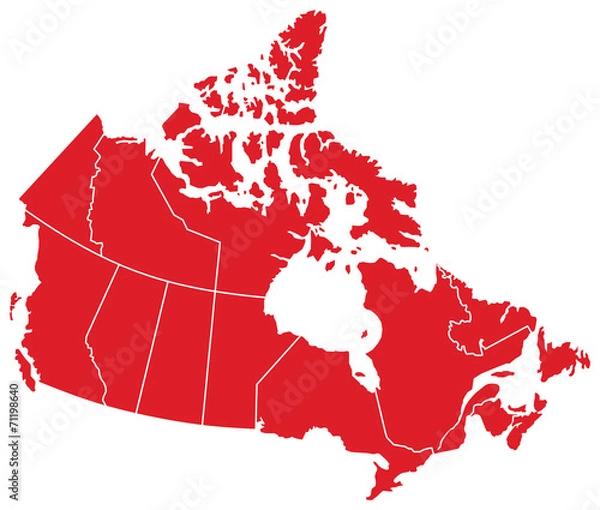 Obraz Mapa Kanady