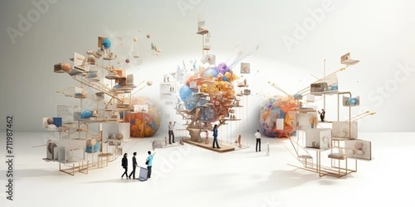 Fototapeta 3D theory of Planned Behavior