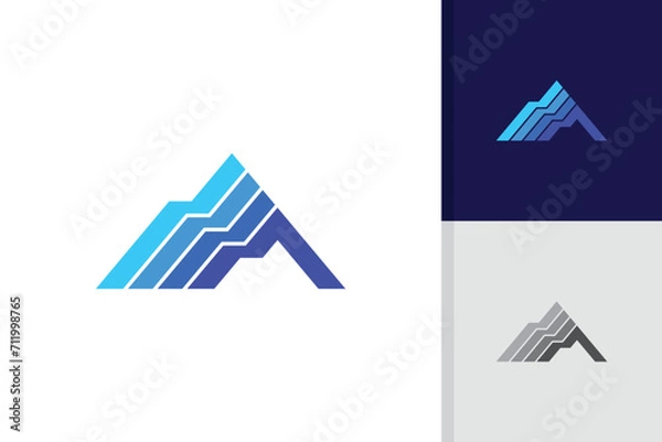 Obraz simple mountain logo design vector template